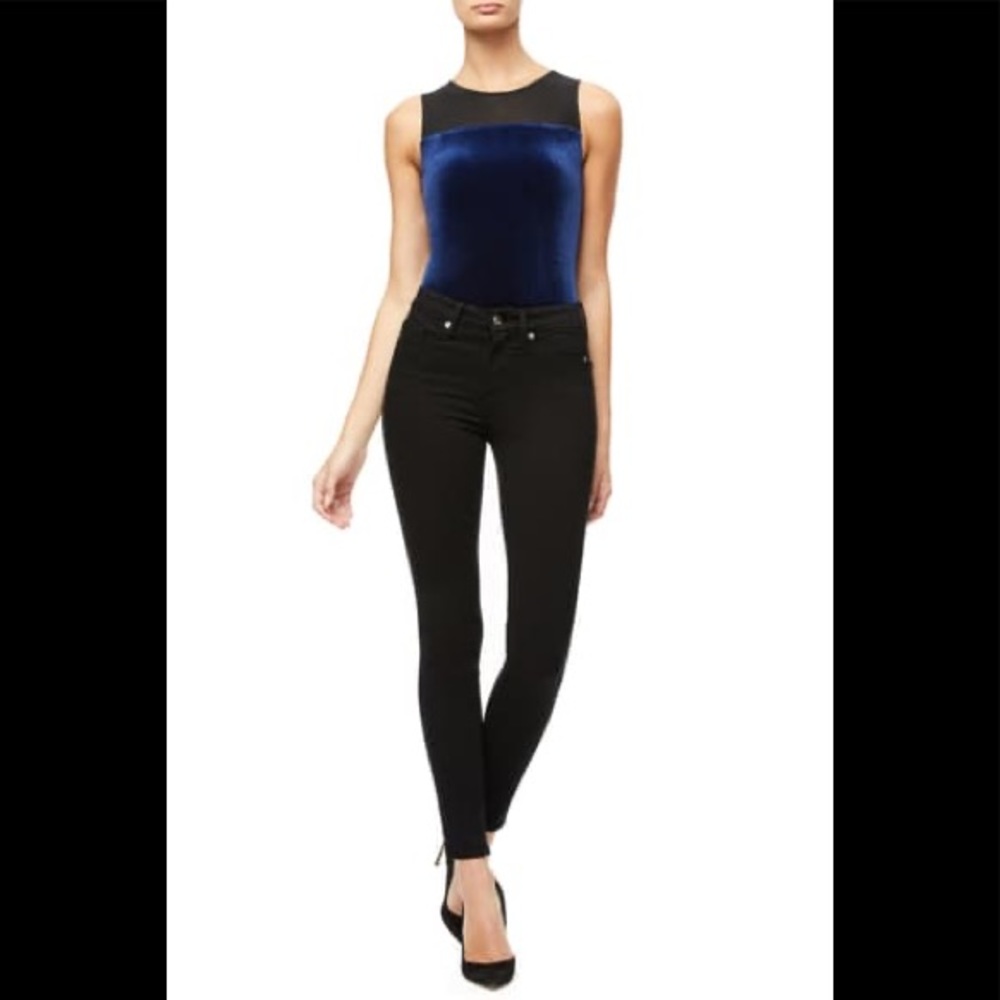 Good American The Mixed Velvet Bodysuit